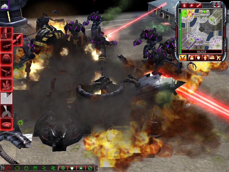 Burn Baby Burn!
Well good times :D Nod Vs Nod with loads of Mechs and Vertigo Bombers teaching the rebel Nod how to play nicely! Nice init.... all them fully upgraded Mechs :D
Keywords: Nod, MadBadger