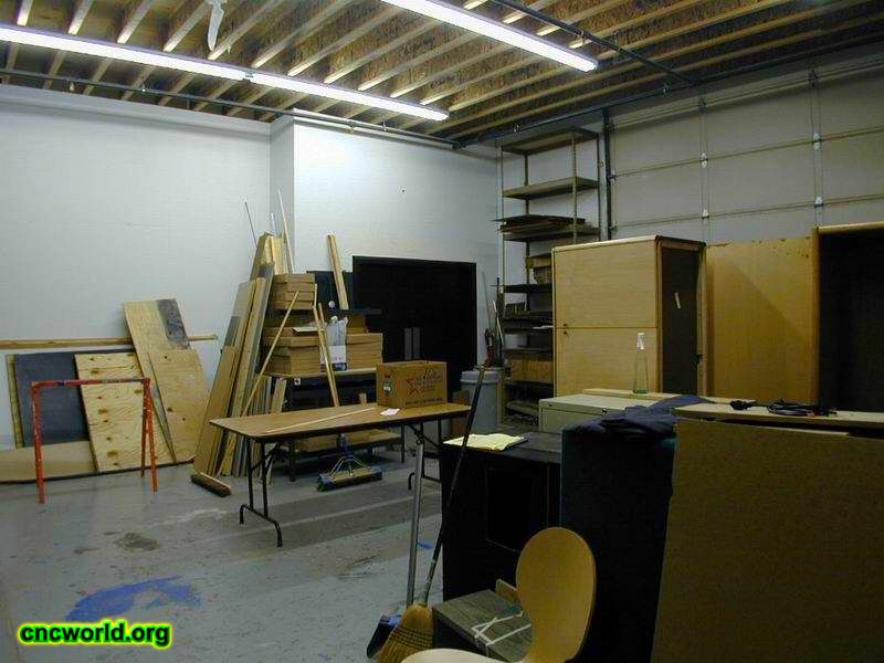 Workshop area of the studio.
It was here that scenery and some props were constructed
