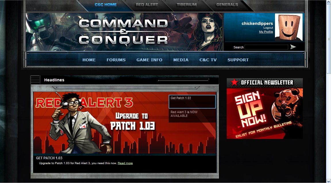 The new commandandconquer.com
