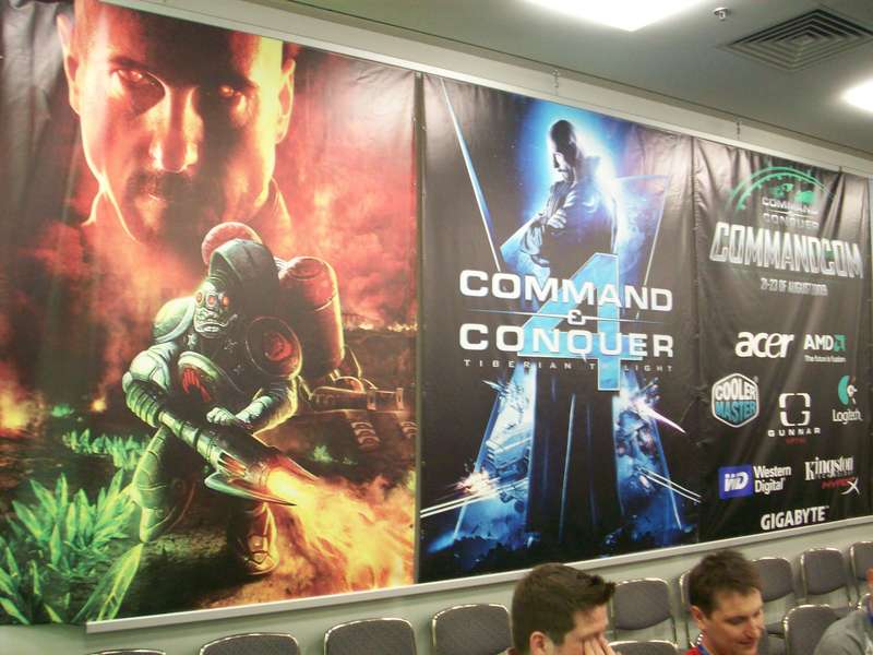 Psters at the back of the presentation room
