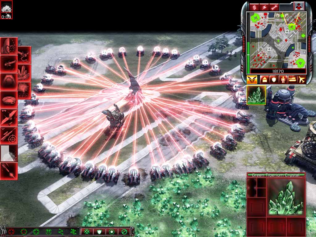 When friendly bets get taken too far.
 "I'm better!" said the Obelisk of Light. "I'm taller!"
 "No, I'M better!" replied the Sonic Emitter. "I can destroy multiple units with one blast!"
 "Oh yeah?" retorted the Obelisk. "Well I brought friends!"
 "Cheat!"
Keywords: Obelisk Sonicemitter Beamcannon Defenses 