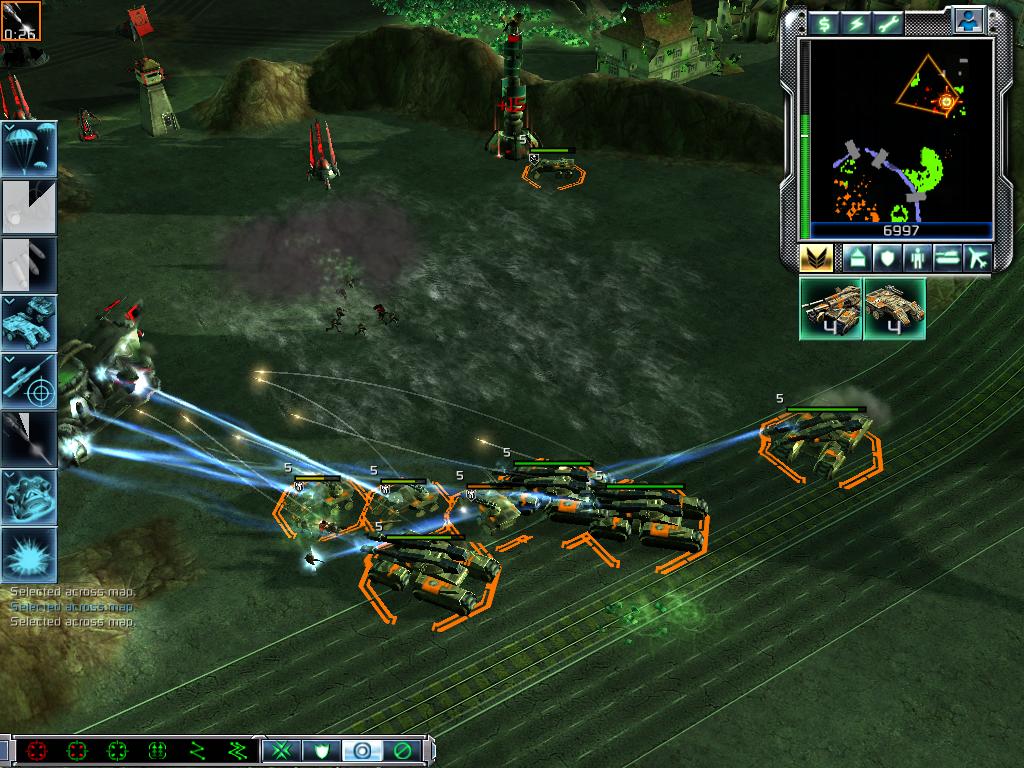 GDI Attack
That very simple attack force:
4 Mammoths
4 APC's, 1 with Commando, 3 with Zonetroopers
Keywords: GDI Tiberium great Commando Zone Trooper Mammoth APC Command Conquer yay